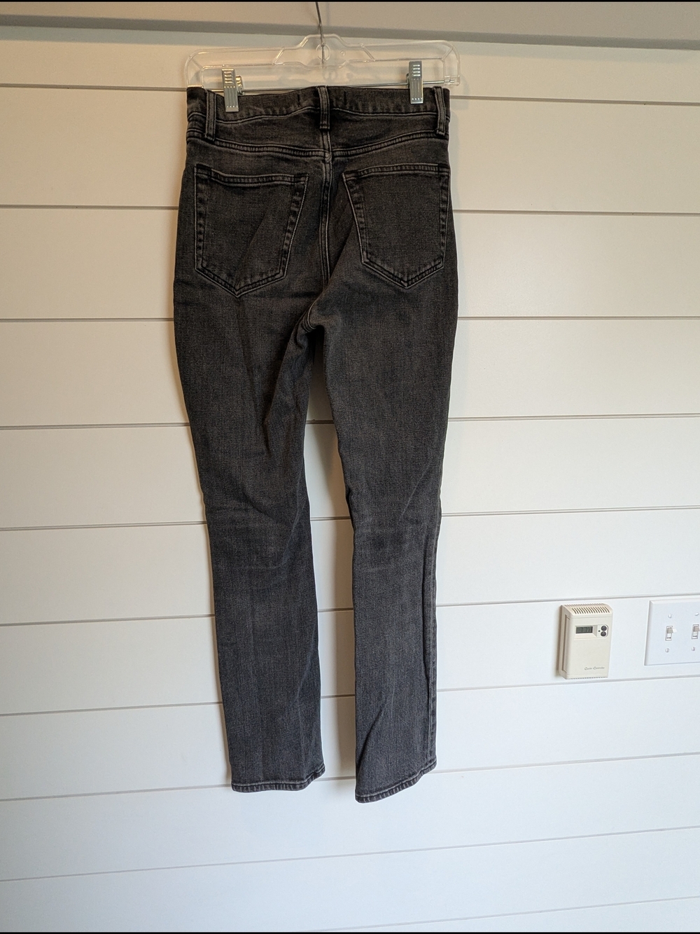 Abercrombie & Fitch 90s Slim Straight Jean Ultra High Rise Black Wash 27 4P - Picture 5 of 11